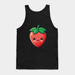 Cute Kawaii Strawberry Fruit Grower Farm Tank Top